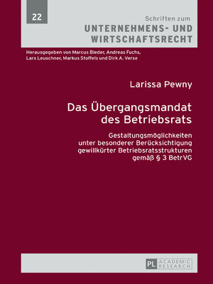 cover image of Das Übergangsmandat des Betriebsrats